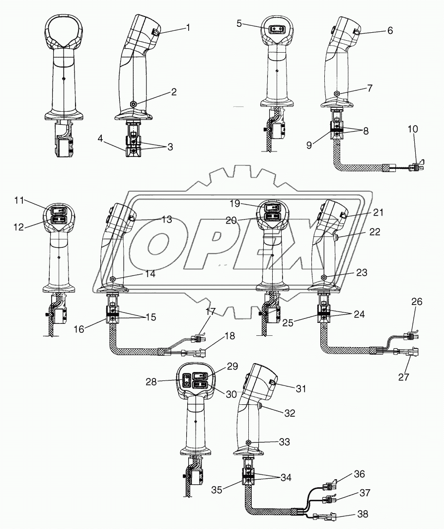 CONTROLS, LEFT HAND - HANDLE