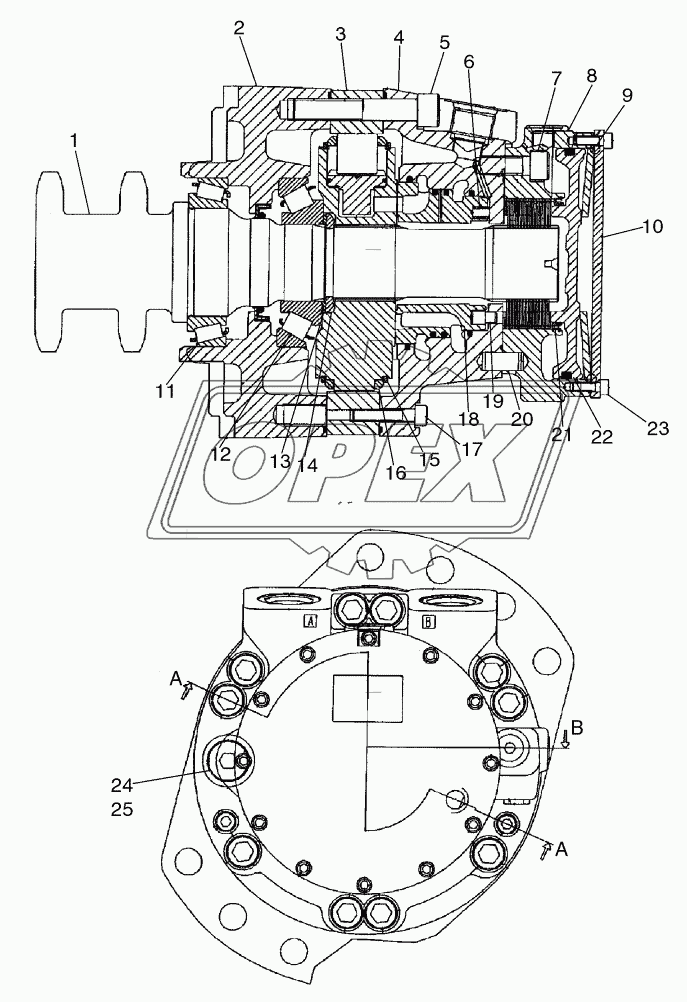 MOTOR ASSY - SINGLE SPEED 1