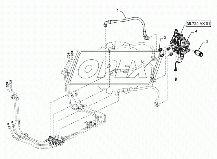 35.723.AA(03) - LOADER TILT CYLINDER HOSES