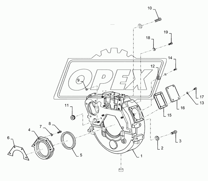 10.103.AK(01) - ENGINE FLYWHEEL, HOUSING