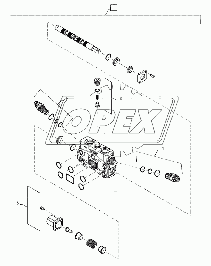 35.726.AX(07) - EXTENDHOE SECTION, 7 SPOOL