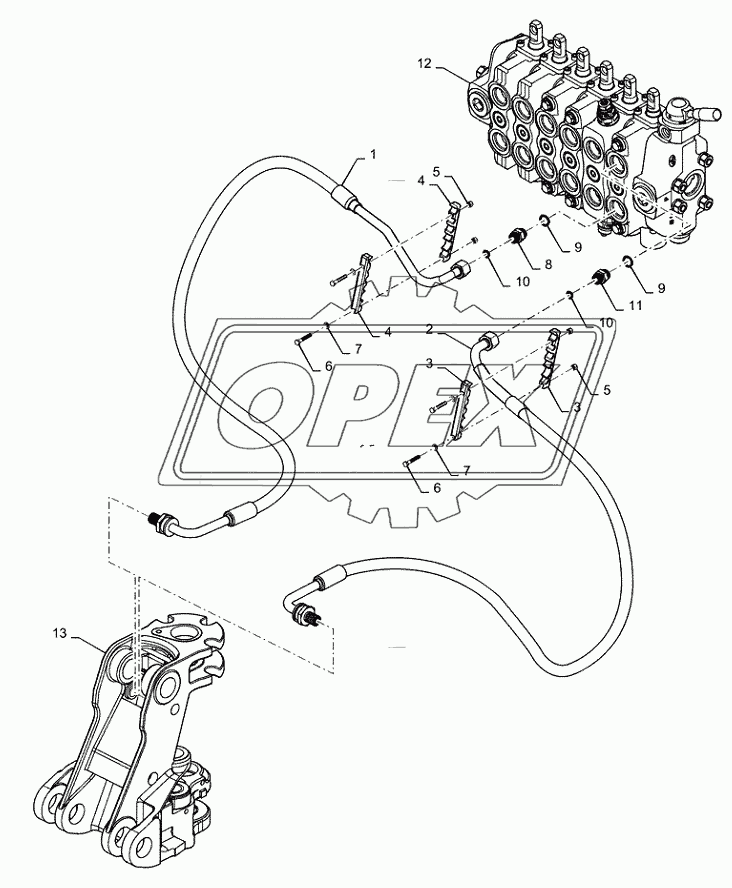 35.736.AC(01) - BACKHOE BOOM CYLINDER HOSES