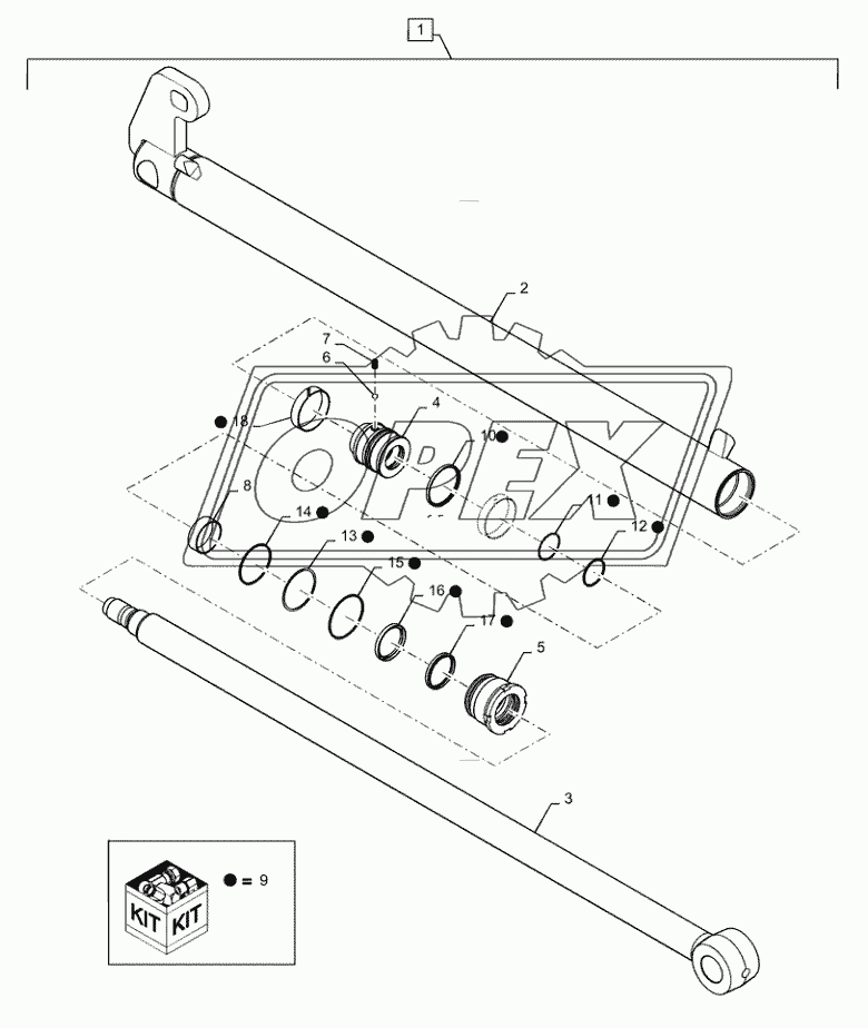 35.738.AE(05) - EXTENDHOE DIPPER CYLINDER