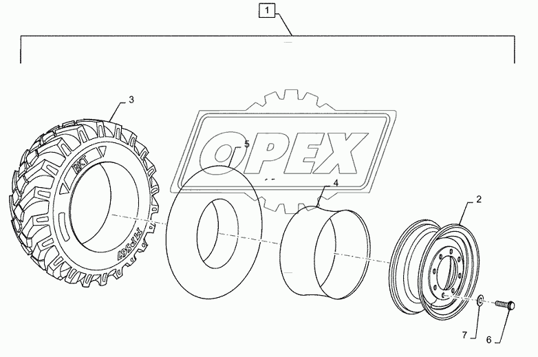 44.511.AE(01) - FRONT WHEEL ASSY - 2WD