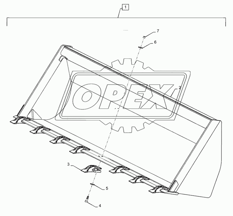 84.100.AB(06) - LOADER BUCKET ASSEMBLY 89dm