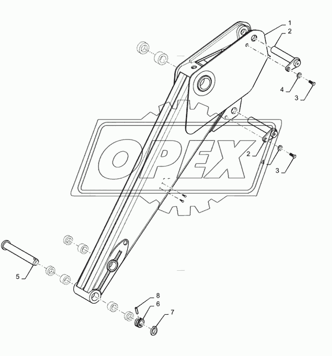 84.912.AA(01) - DIPPER ASSY, STD BACKHOE