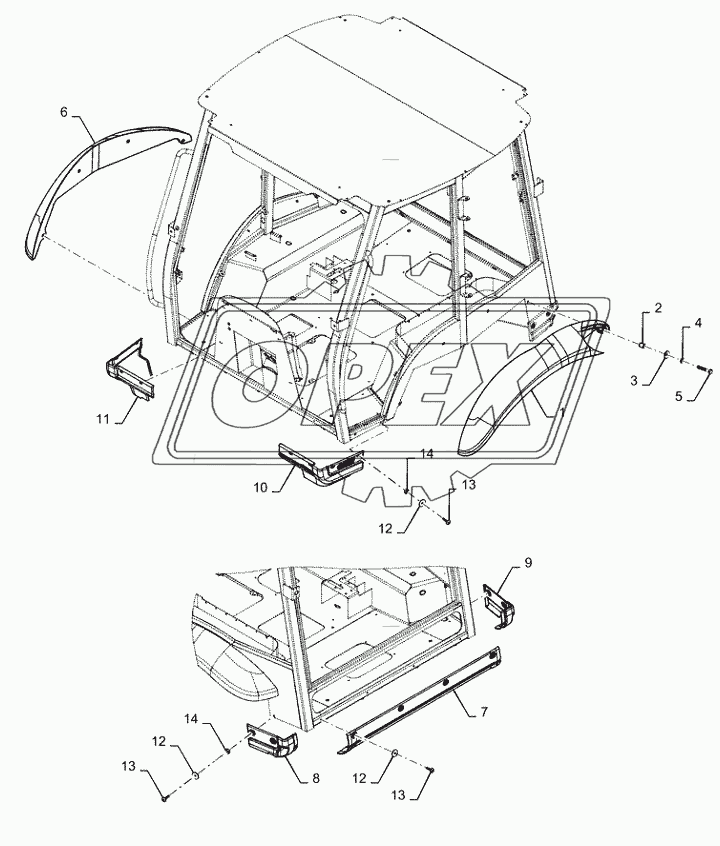 90.150.BJ(01) - LOWER EXTERNAL CAB TRIM