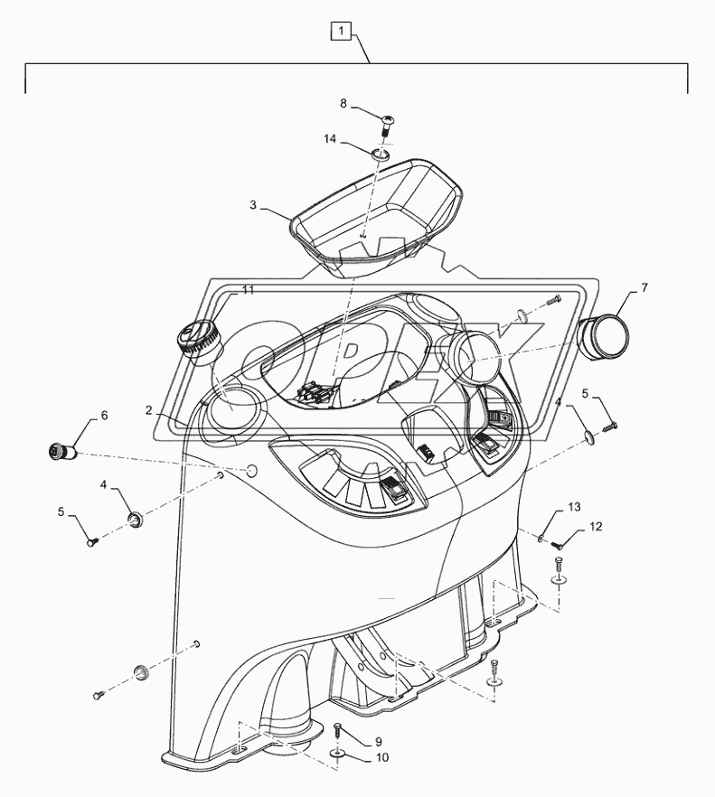 90.151.AN(01) - FRONT CONSOLE