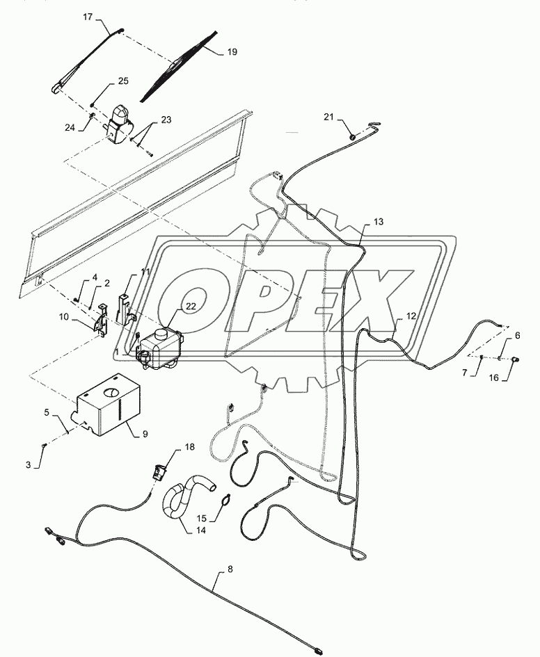 90.156.AL(02) - CAB WINDSHIELD GLASS