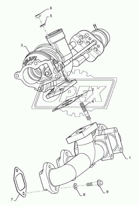 10.254.AC(01) - ENGINE, TURBO EXHAUST MANIFOLD