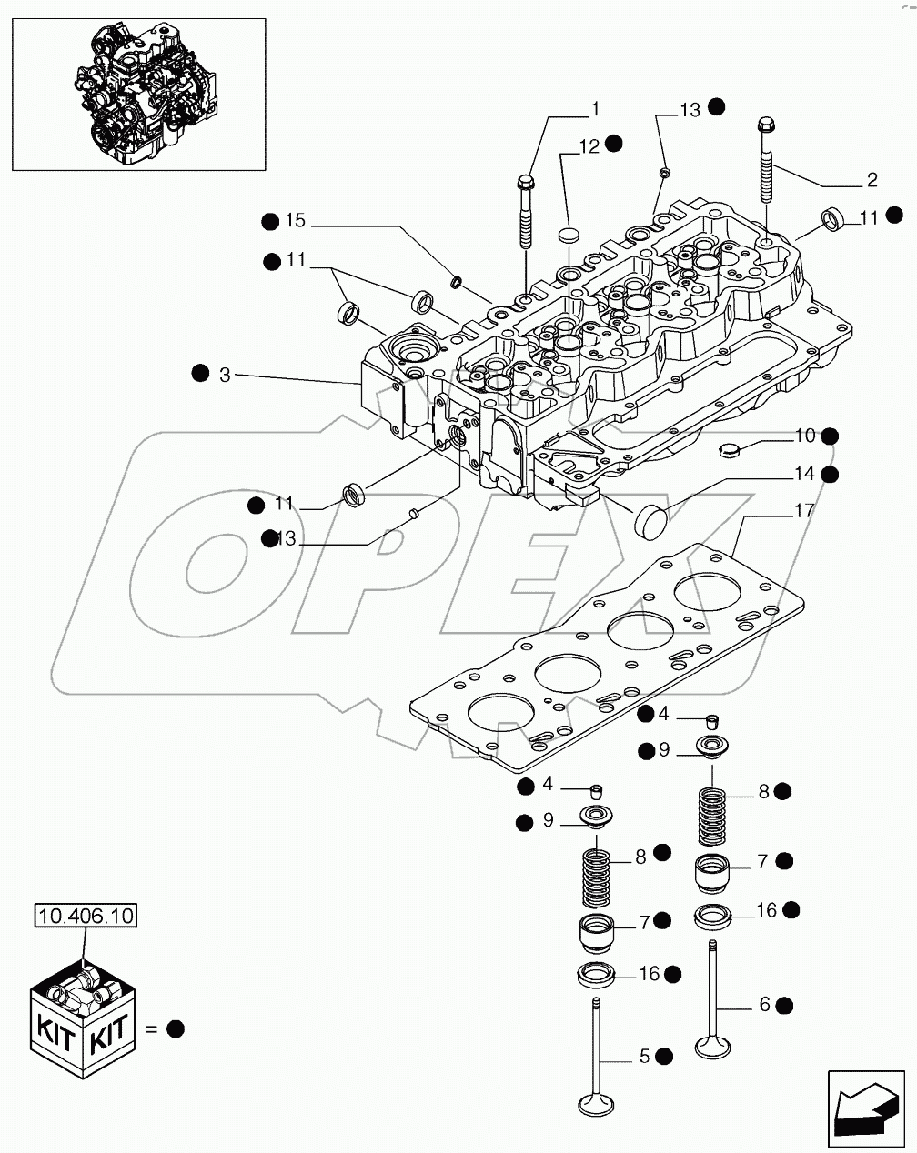  CYLINDER HEAD (580SN, 580SN WT, 590SN)