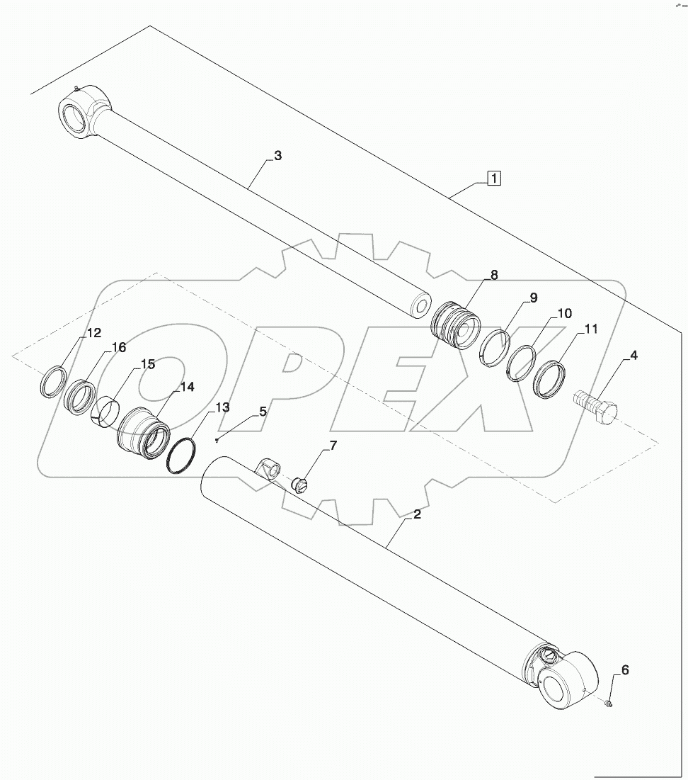  CYLINDER - BACKHOE BOOM (580SN, 580SN WT)