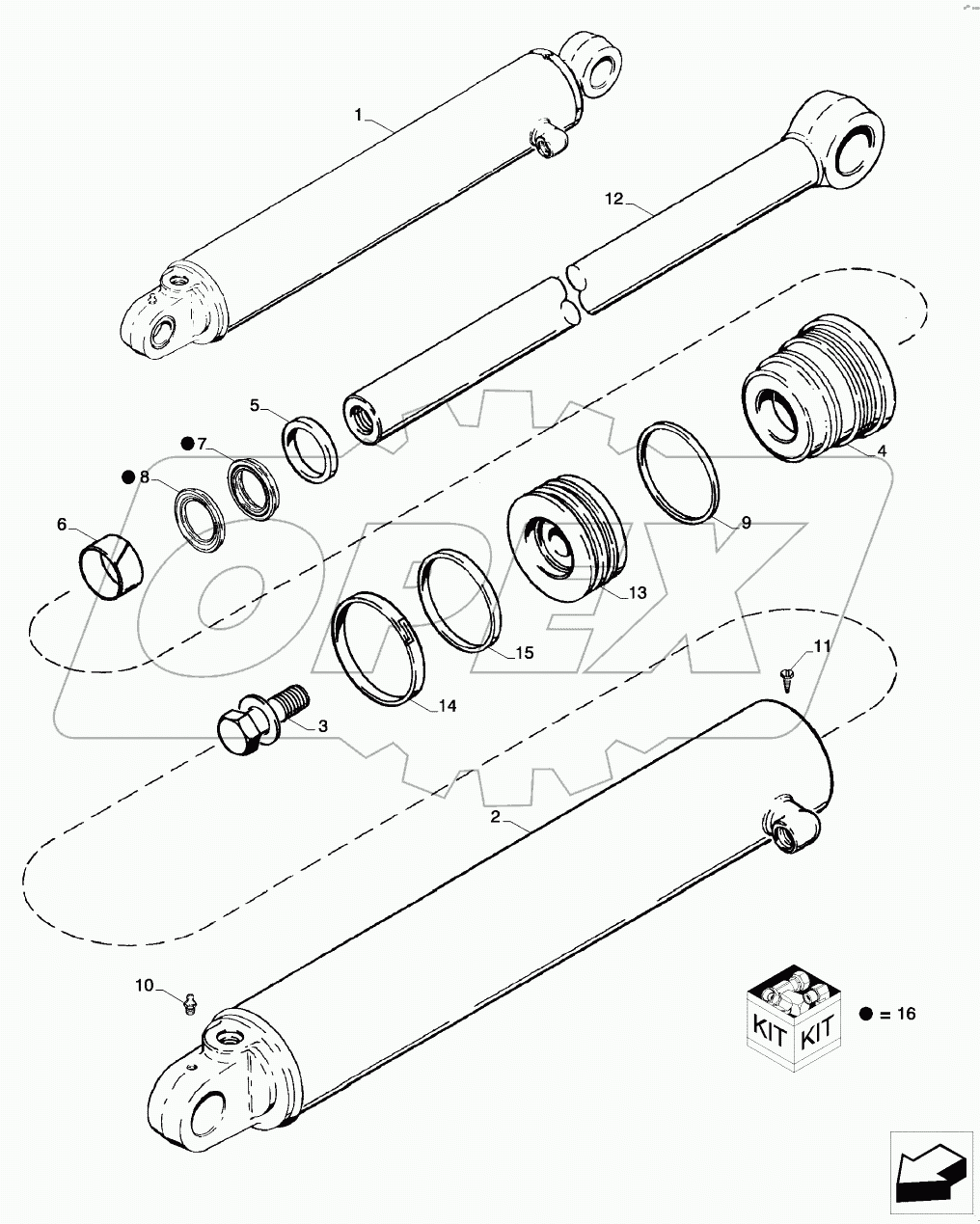  CYLINDER - BACKHOE STABILIZER