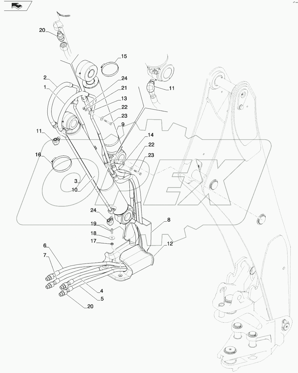  HYDRAULICS - BOOM INSTALL (580SN, 580SN WT)
