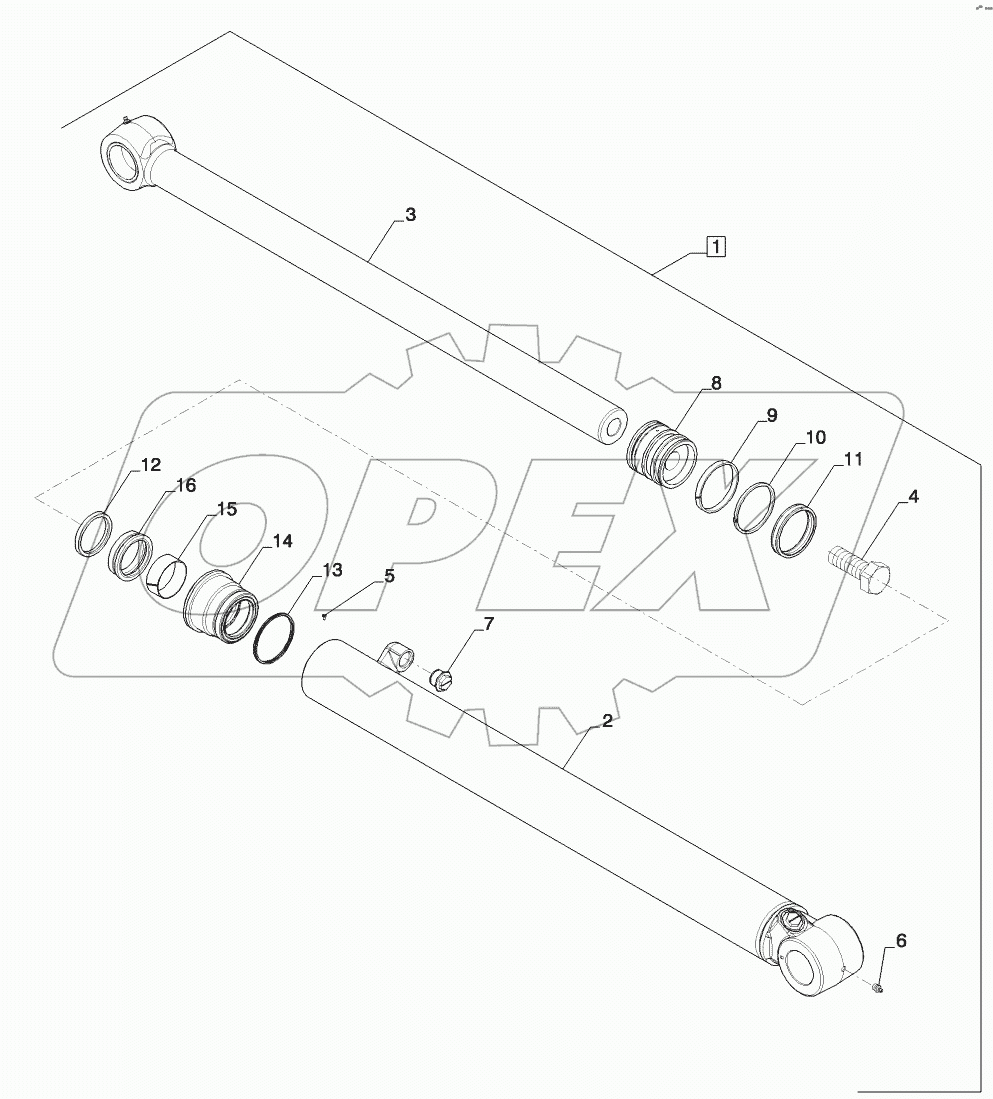  CYLINDER - BACKHOE BUCKET (580SN, 580SN WT)