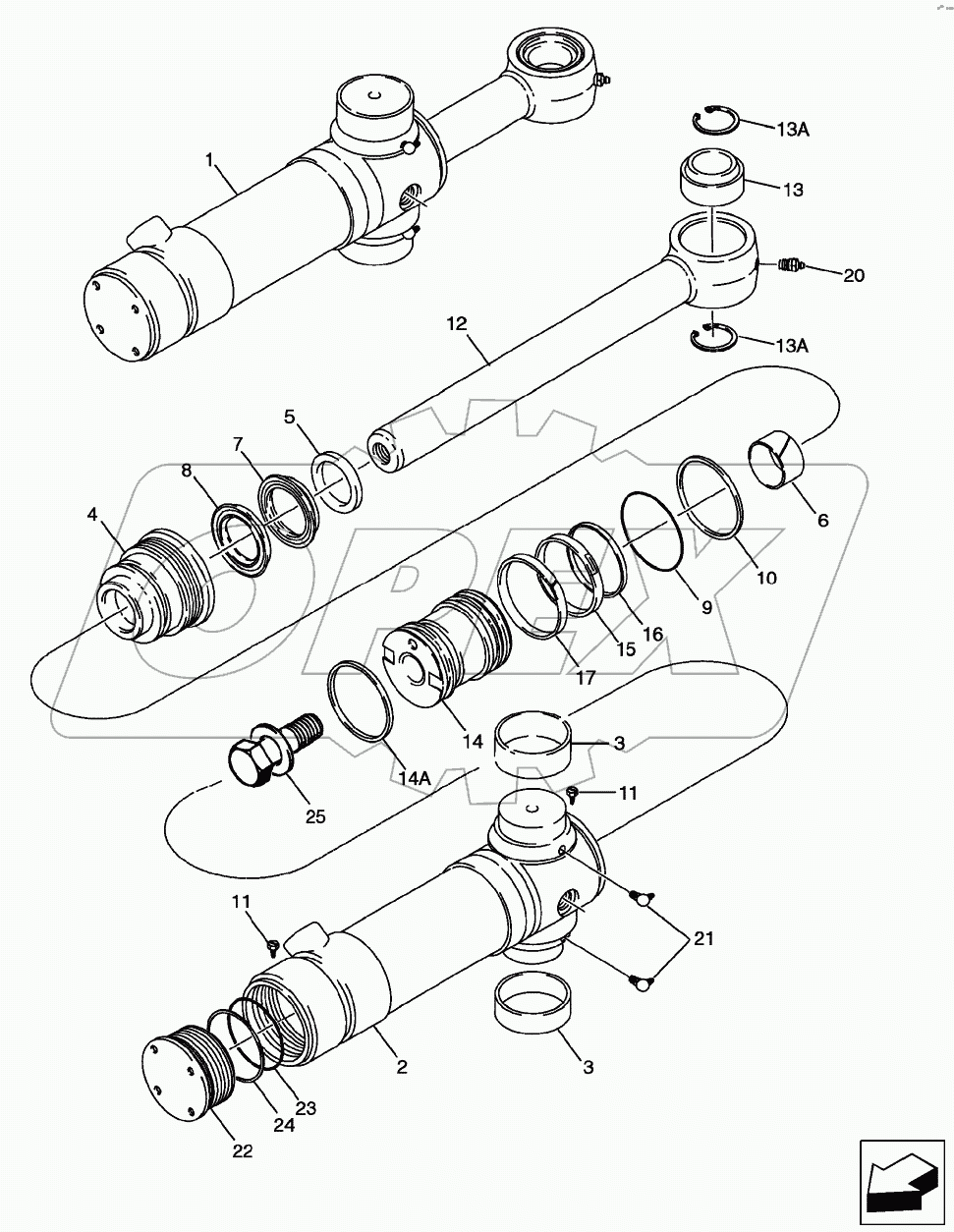  CYLINDER - BACKHOE SWING