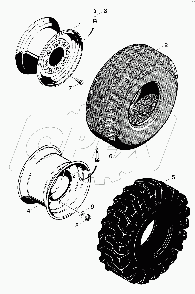  WHEELS, FRONT - TIRES