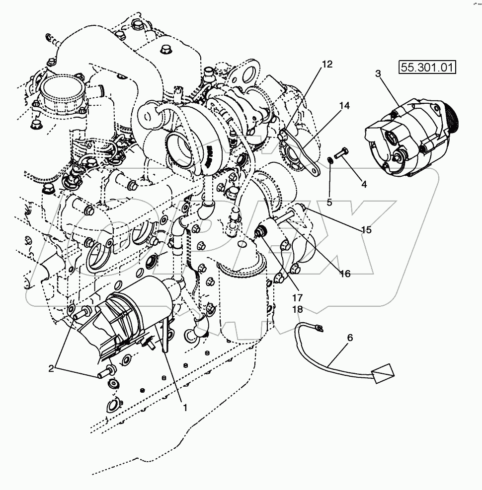  STARTER MOUNTING - ALTERNATOR MOUNTING
