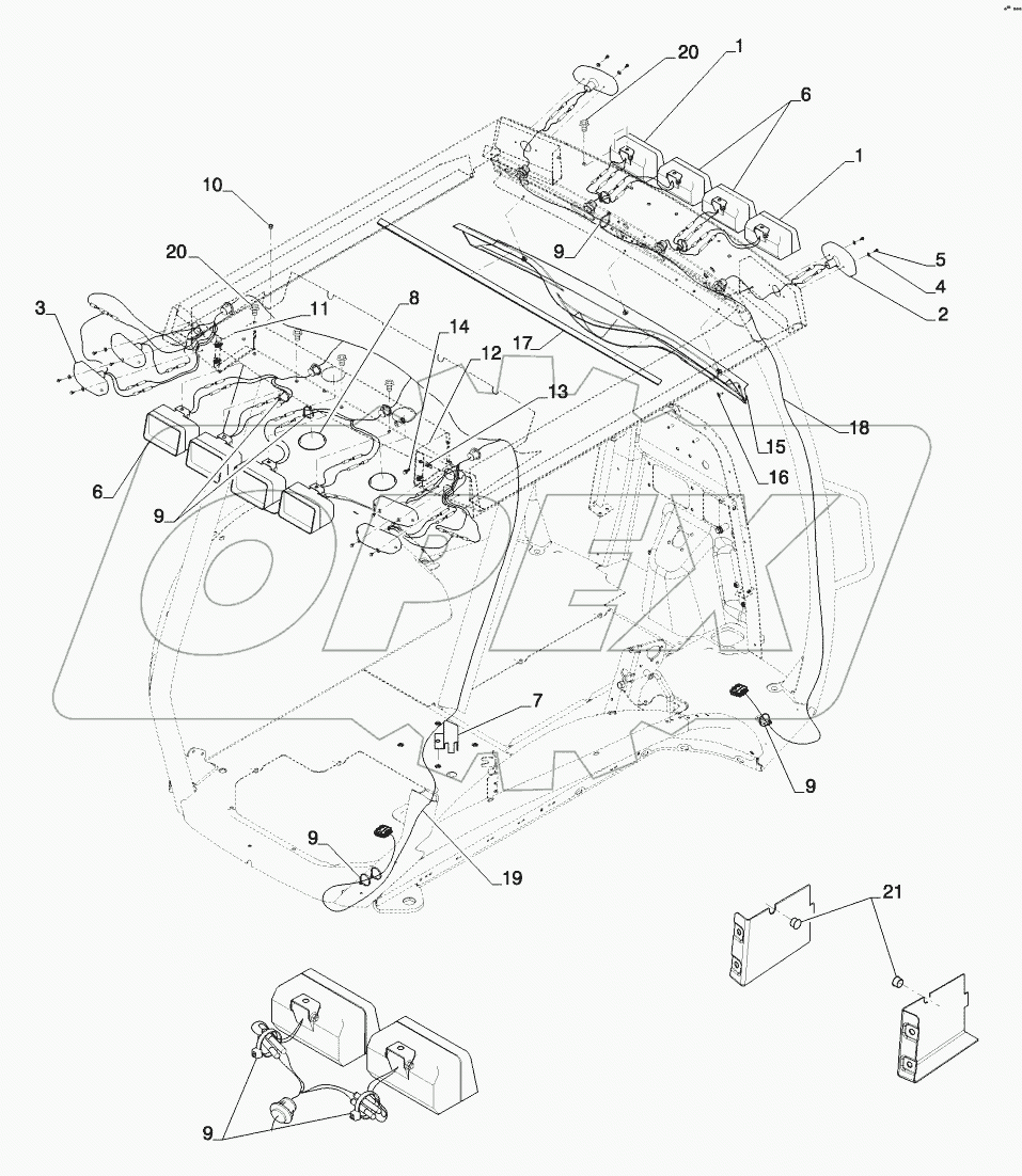  ELECTRICAL - LAMPS, ROPS CANOPY