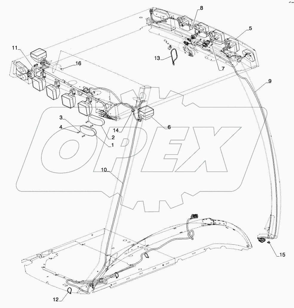  ELECTRICAL - LAMPS, ROPS CANOPY