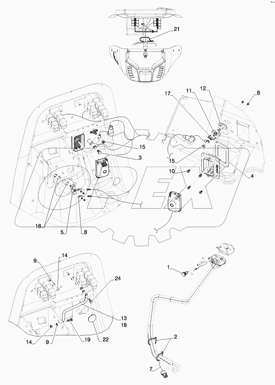  HARNESS - FRONT CONSOLE, MOUNTING