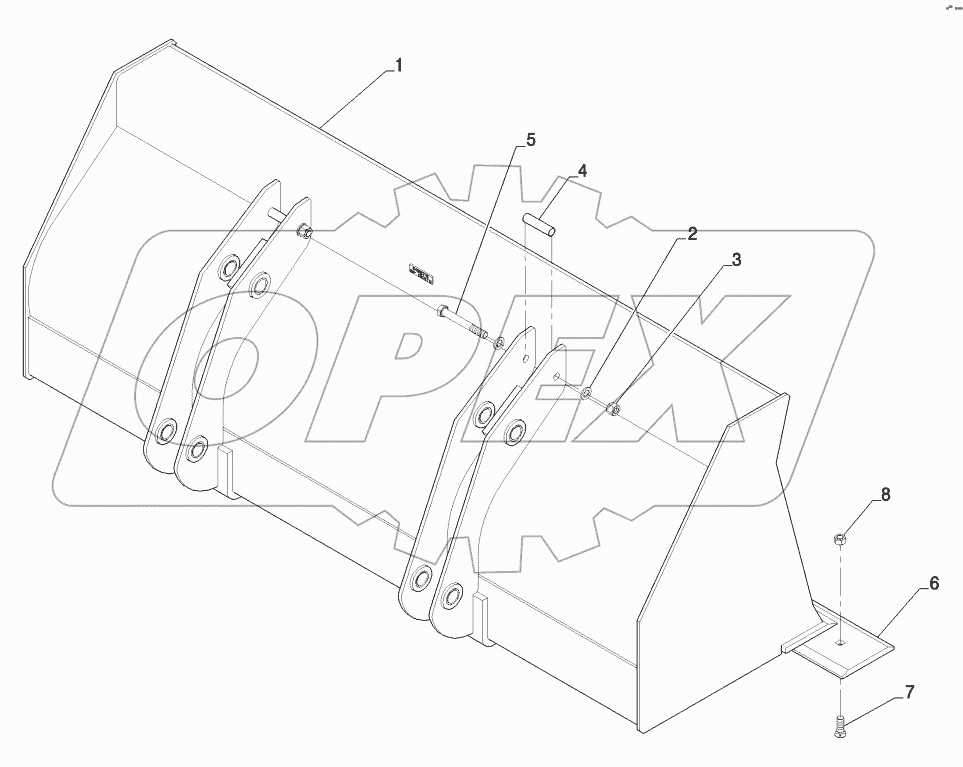  BUCKET, LOADER LONG LIP (93 IN)