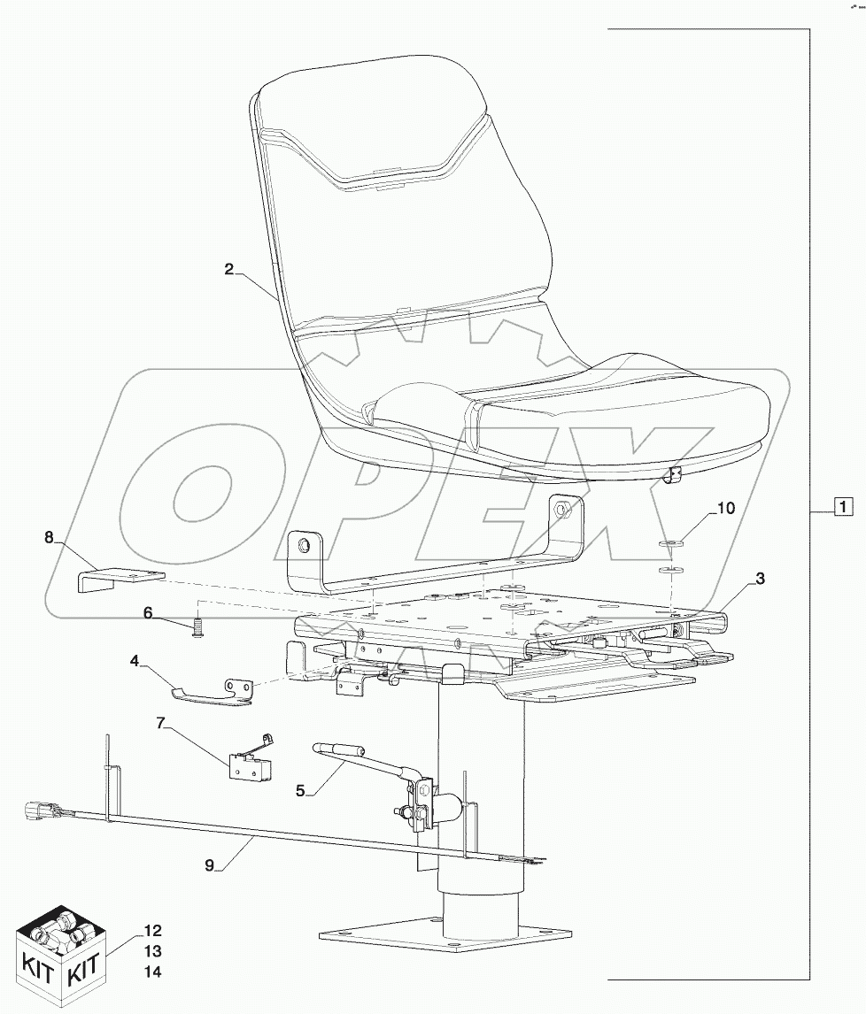  SEAT - ADJUSTABLE HEIGHT PEDESTAL