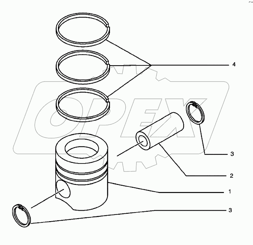  PISTON - ENGINE (580SN, 580SN WT, 590SN)
