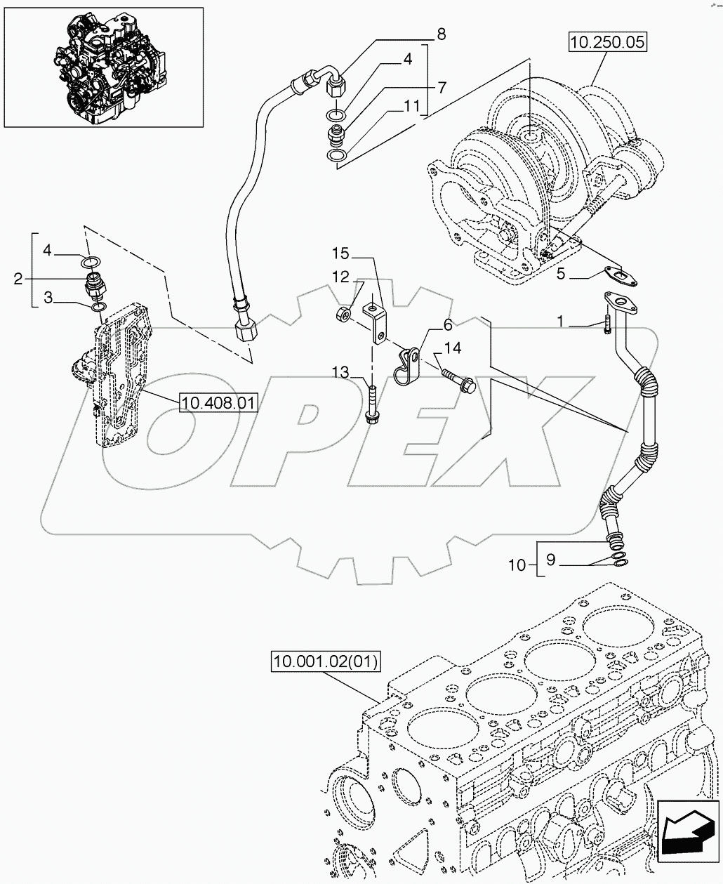  TURBOCHARGER SYSTEM (580SN, 580SN WT, 590SN)