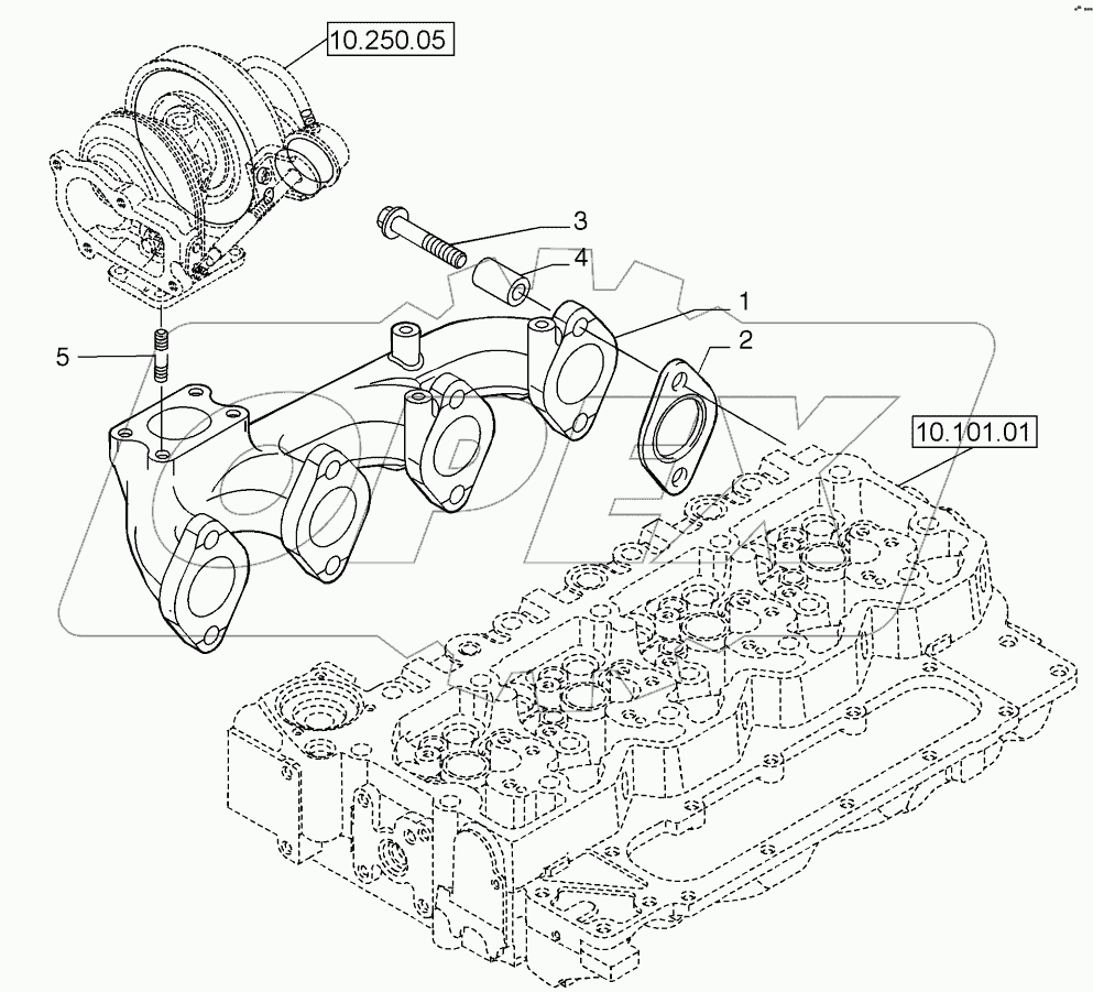  EXHAUST MANIFOLD (580SN, 580SN WT, 590SN)