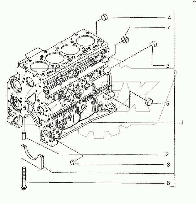  CYLINDER BLOCK (580SN, 580SN WT, 590SN)