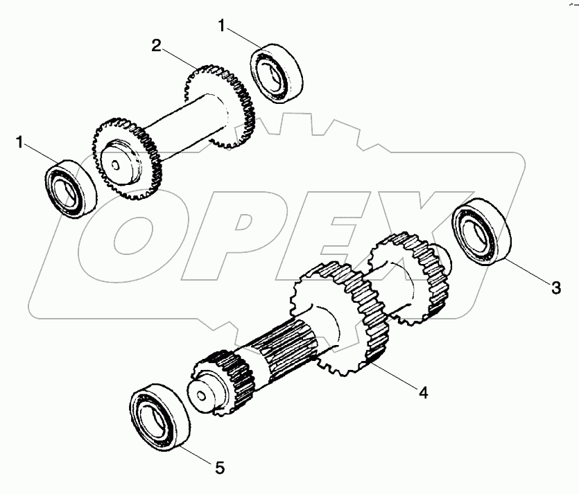  TRANSMISSION - 4WD - SHAFT, REVERSE & PRIMARY