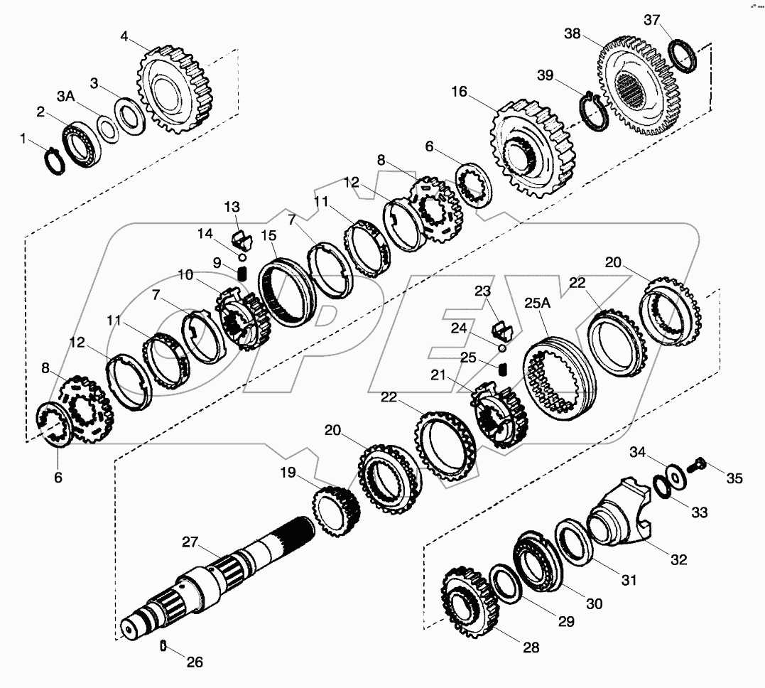  TRANSMISSION - 4WD - SHAFT, SECONDARY