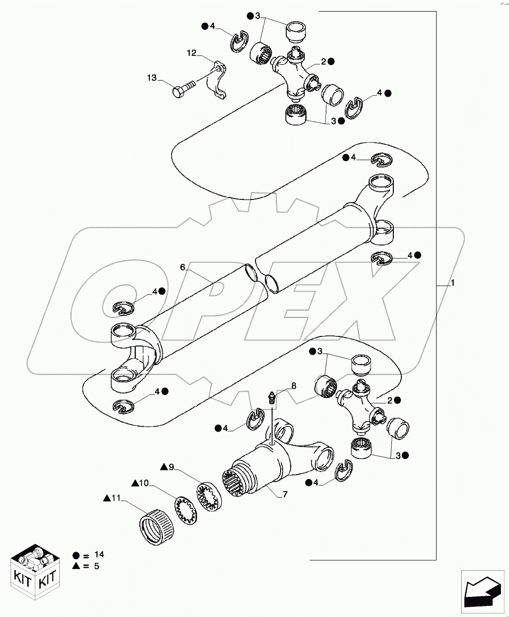  DRIVESHAFT - REAR AXLE (580N, 580SN)