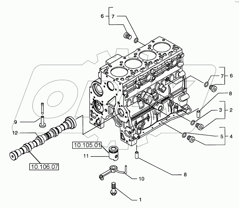  CYLINDER BLOCK (580SN, 580SN WT, 590SN)