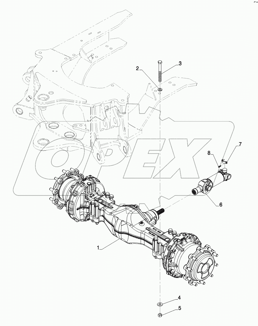  AXLE, REAR DRIVE - MOUNTING (580N, 580SN)