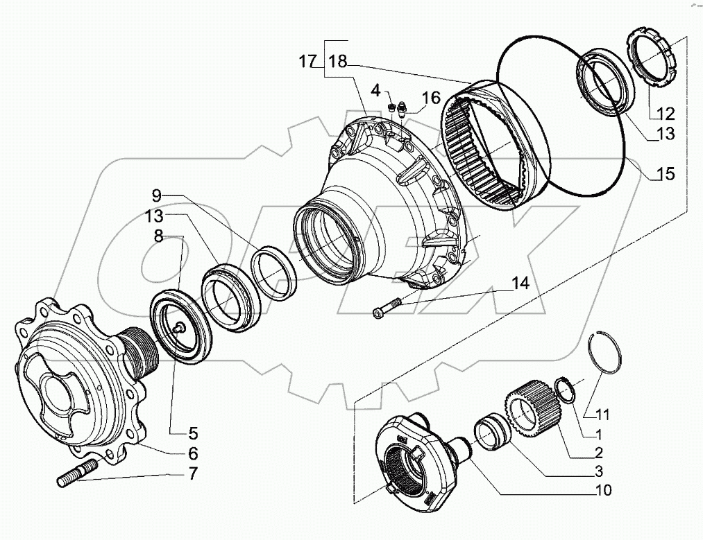  AXLE, REAR DRIVE - PLANETARY (580N, 580SN)