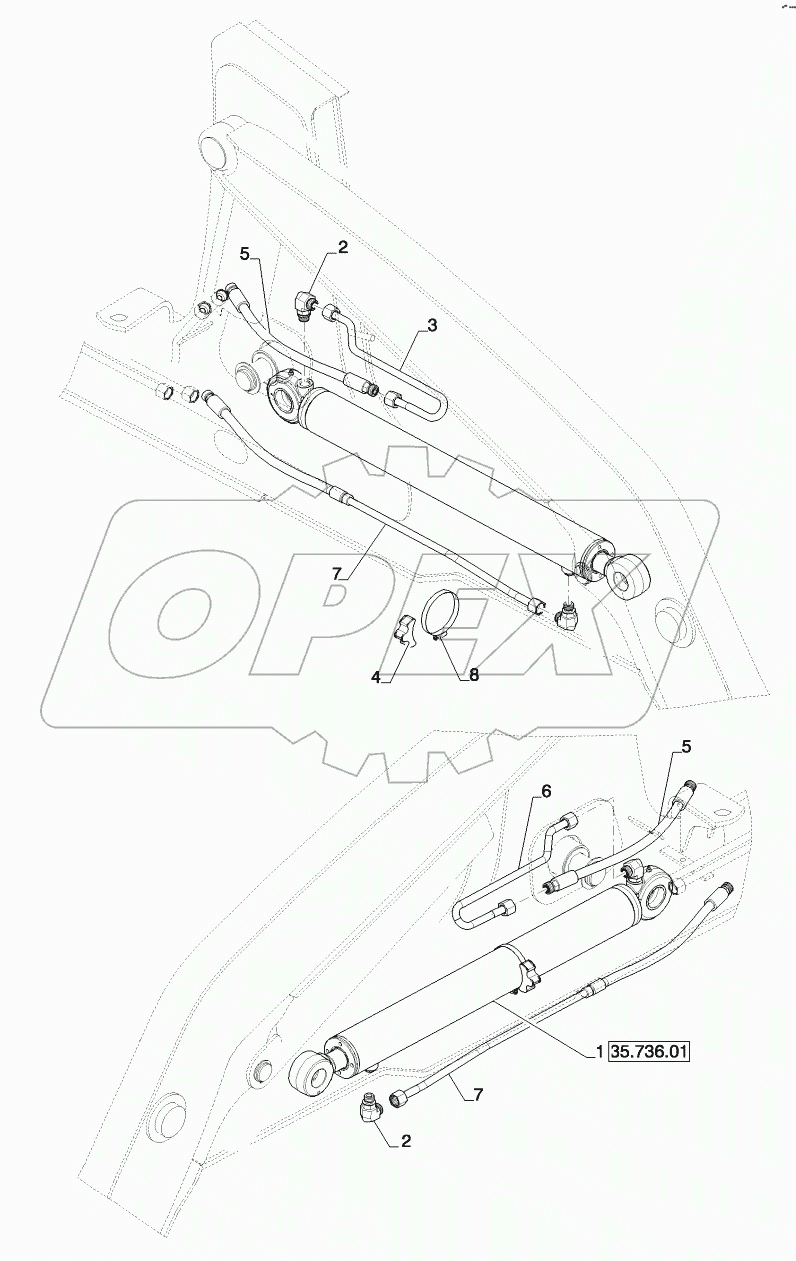  HYDRAULICS - LOADER LIFT CYLINDER (580SN)