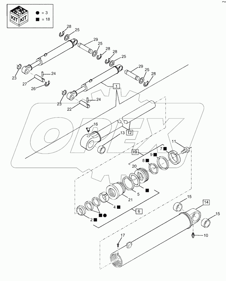 35.701.11 ­ LOADER CYLINDER
