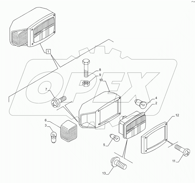 55.404.0302 ­ HEADLAMP, COMPONENTS