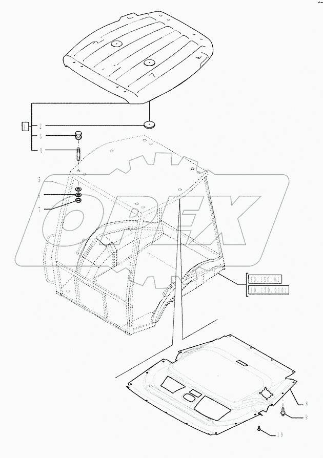 90.154.05 ­ CAB ROOF