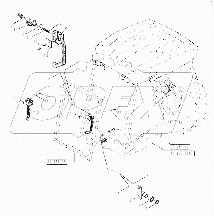 90.156.07 ­ BACKLIGHT HINGE
