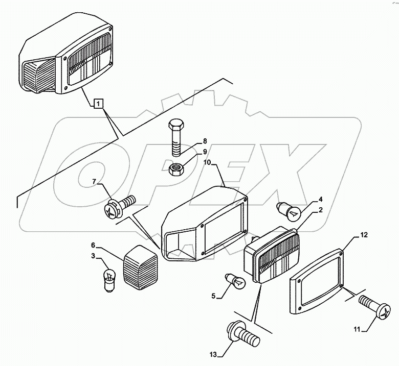55.404.0301 - HEADLAMP, COMPONENTS