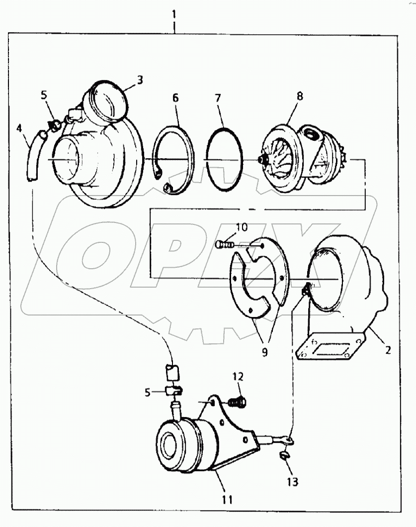  TURBOCHARGER, 595SLE DBK0009001- 595LSP DBK0010001-