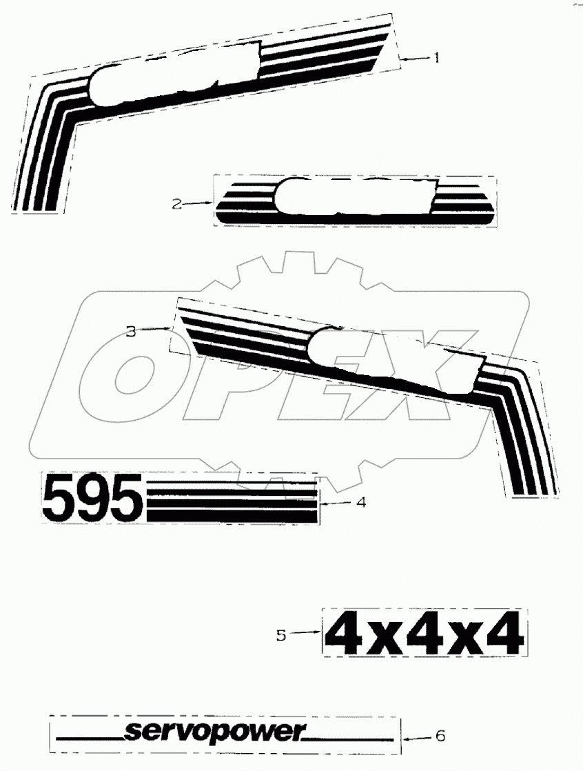  DECALS, 595SLE DBK0009001- 595LSP DBK0010001-