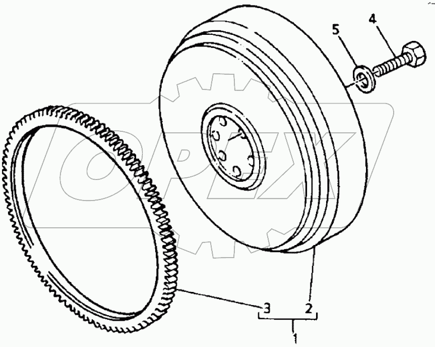  FLYWHEEL, 595SLE DBK0009001- 595LSP DBK0010001-