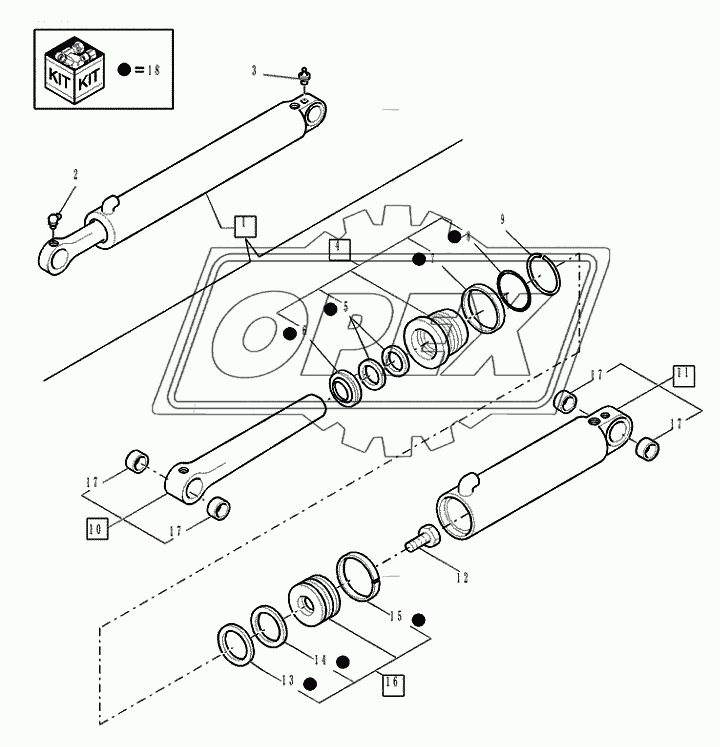 35.723.0201 ­ LOADER BUCKET CYLINDER