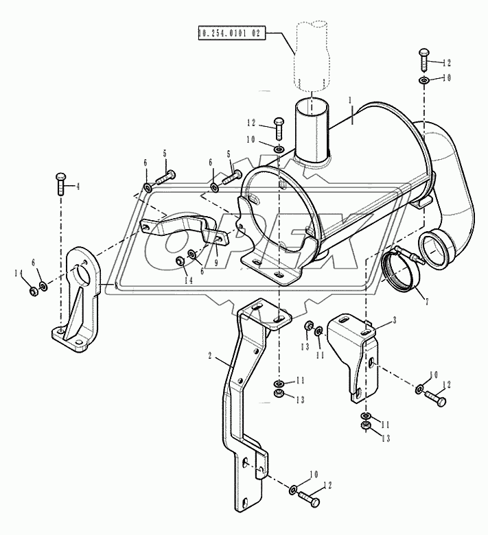 10.254.0101(01) ­ EXHAUST  MUFFLER
