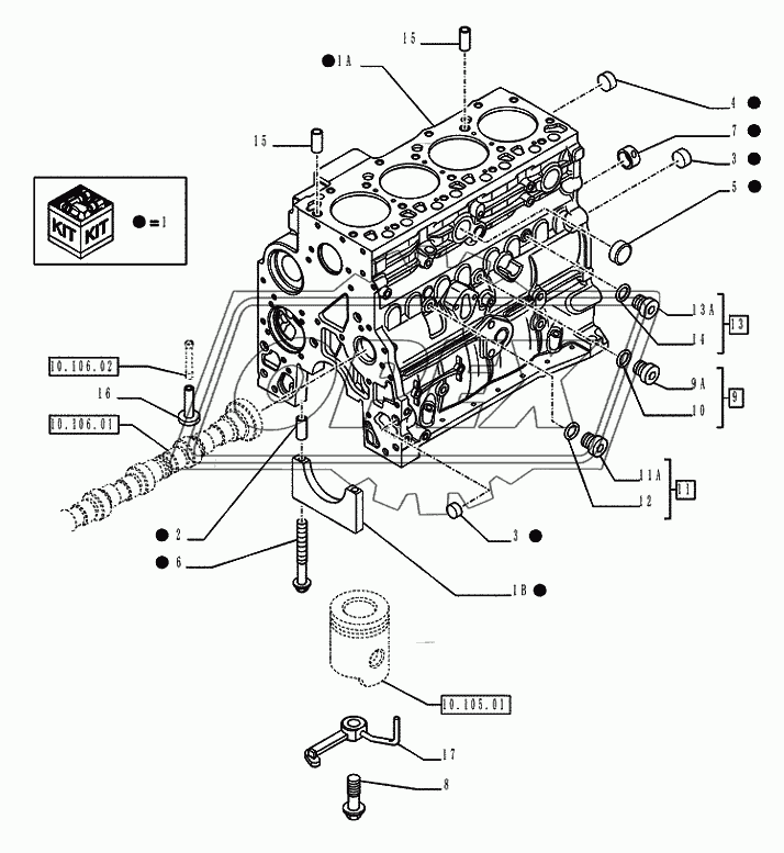 10.001.02 ­ CRANKCASE  (2855799)