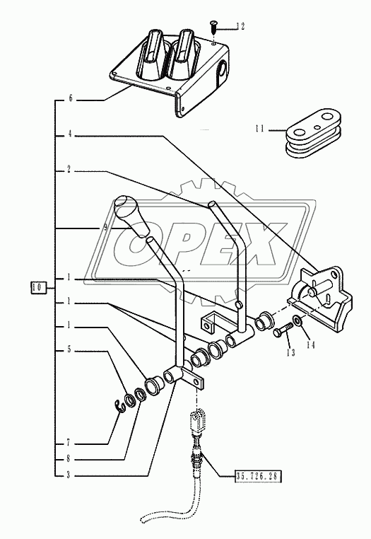 35.732.01 ­ STABILIZER CONTROL LEVER